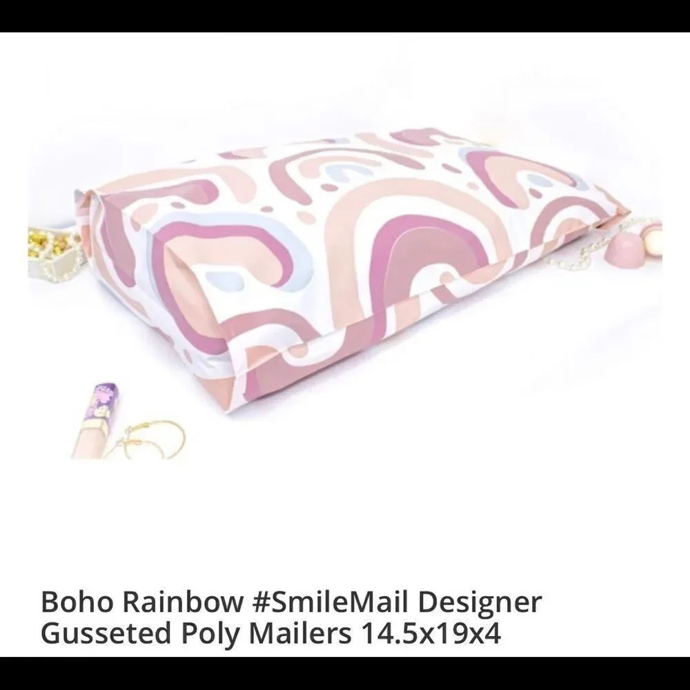 Poly Mailers MIX Boho Vibes 6x9 10x13 14x17 14.5x19 35pcs 35 stickers